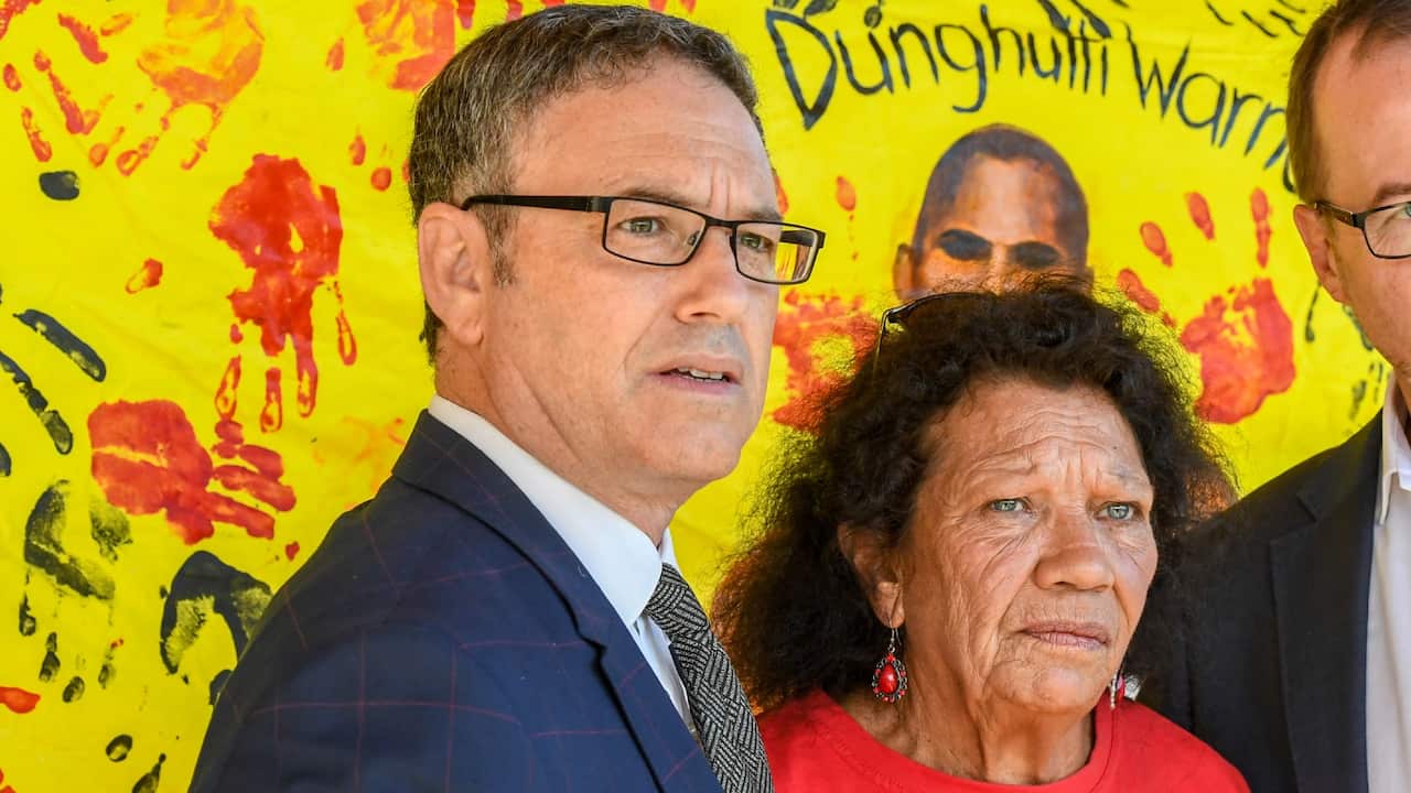 George Newhouse with David Dungay's mother