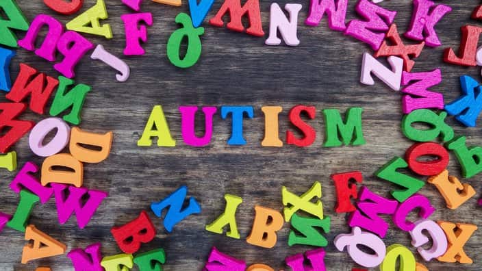 Colourful letters spelling Autism