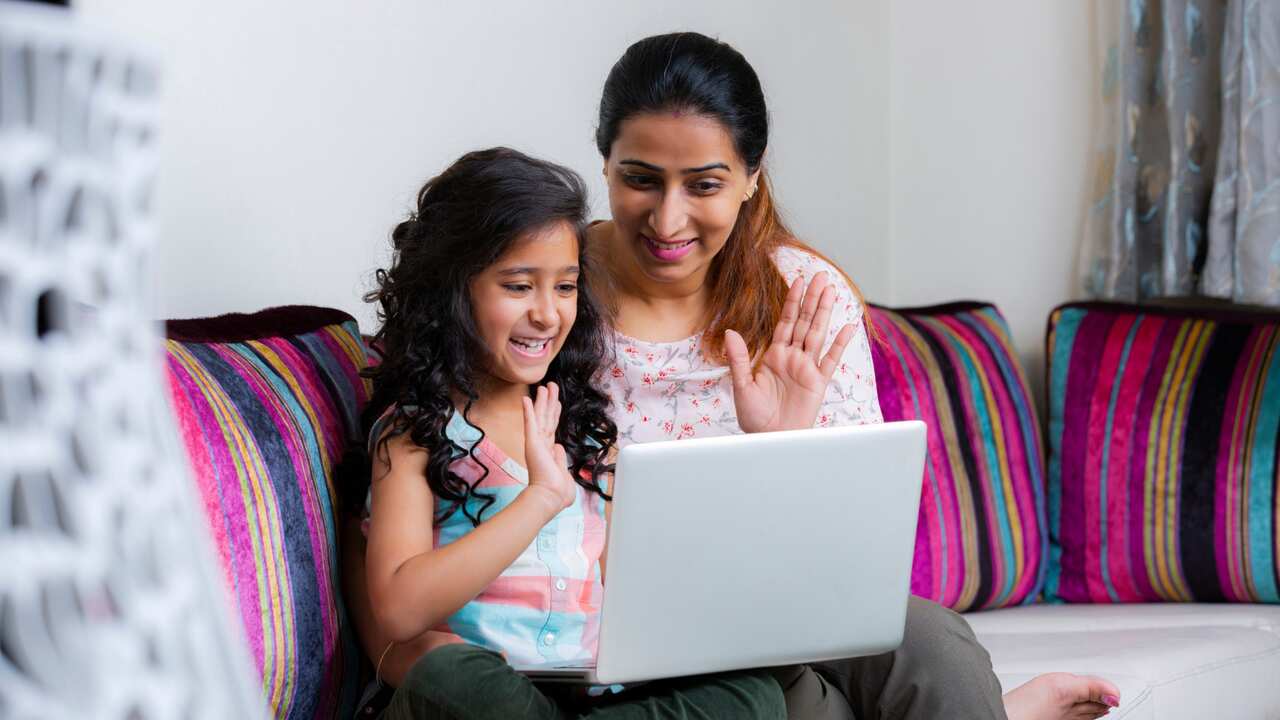Happy mom and daughter stock photo - stock photo Mother, Child, Daughter, Girl, Real People, Modern, Lifestyle
