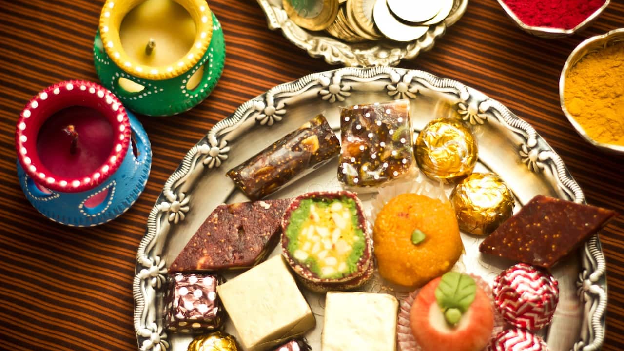 Diwali festival and Indian sweets