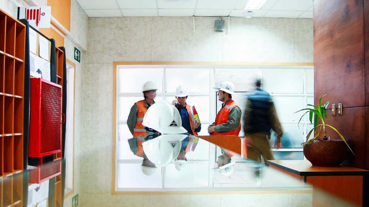 Engineers office at Escondida, Chile