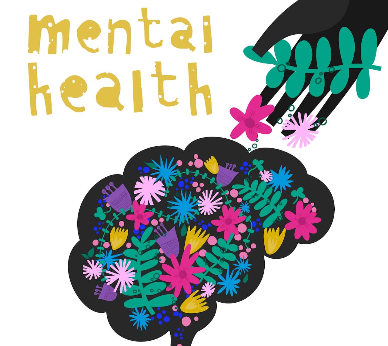 Mental health. Vector illustration