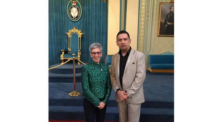 Deepak Vinayak with The Honourable Linda Dessau AM Governor of Victoria (Deepak Vinayak)