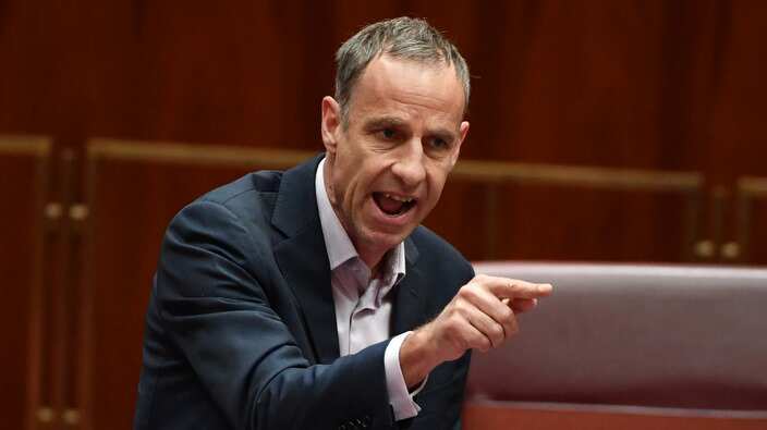 Australian Greens Senator Nick McKim during a division in the Senate chamber at Parliament House in Canberra, Thursday, August 10, 2017. (AAP Image/Mick Tsikas) NO ARCHIVING