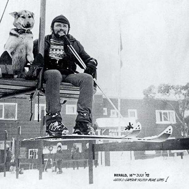 Hans Grimus and his four-legged companion "Captain"