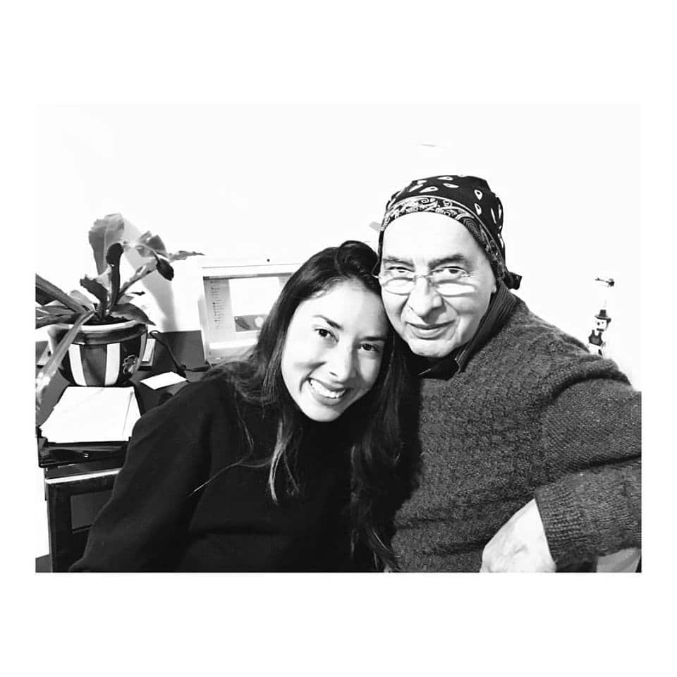 Hugo junto a su hija menor Karen en 2017.