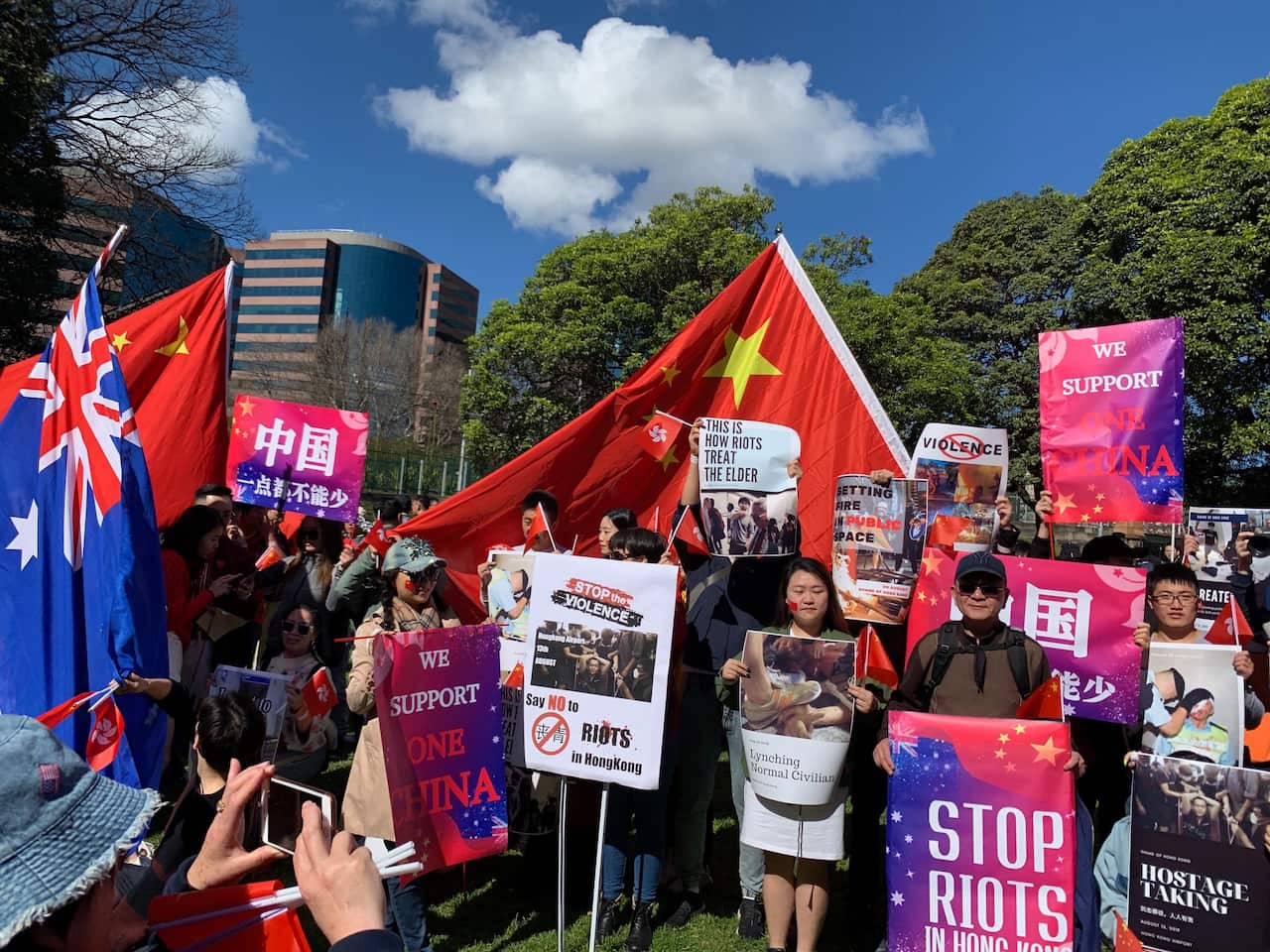 pro china march in sydney 