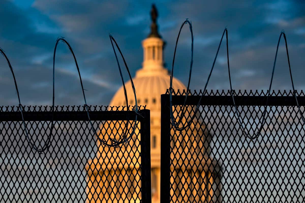 The Capitol before the Biden Inauguration.
