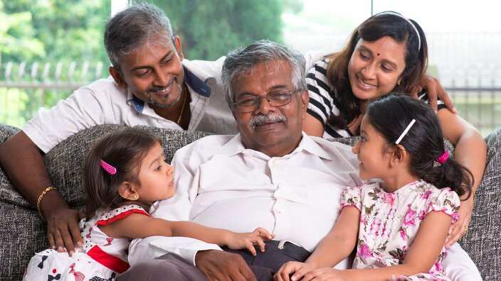 Multi generations Indian family