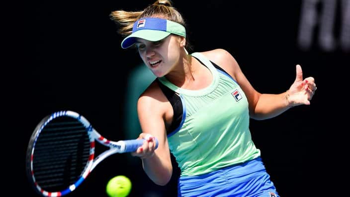 Sofia Kenin of the United States.
