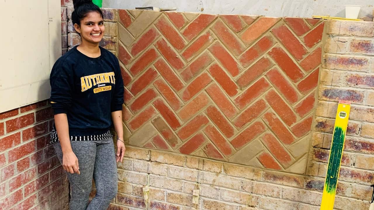  Mandeep Kaur opted for a career in bricklaying after she struggled to secure a job during the pandemic