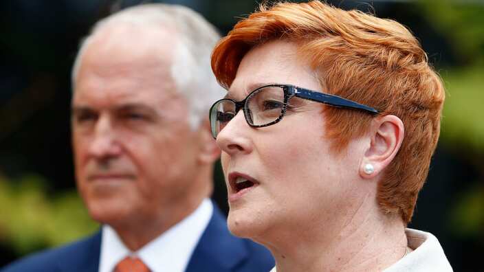 (L-R) Prime Minister Malcolm Turnbull and Minister for Defence, Senator Marise Payne
