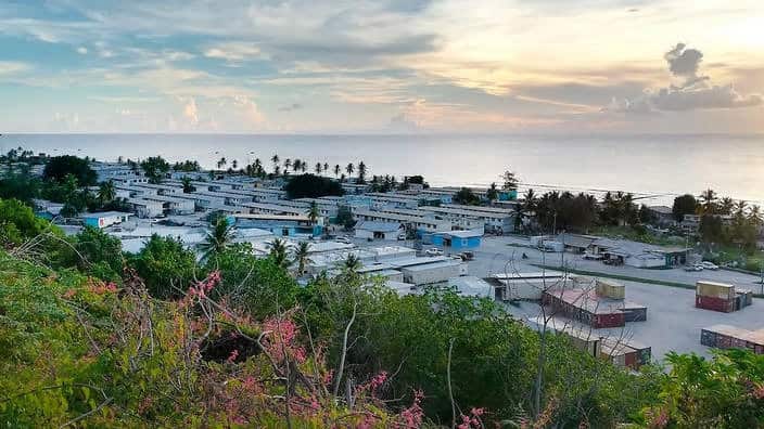 Settlements and hospital on the island of Nauru -  Feb 14, 2019.