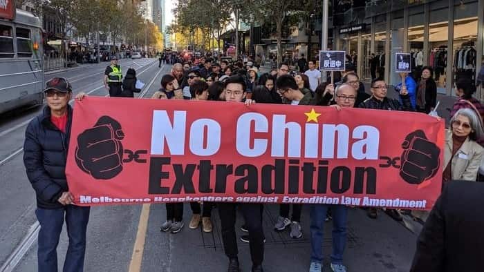No China Extradition Protest in Melbourne 