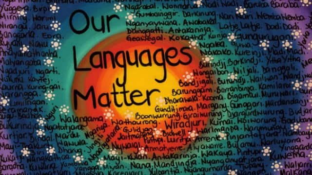 "Your Tribe, My Tribe, Our Nation,' Wiradjuri artist Joanne Cassady wins the 2017 NAIDOC poster competition "Our Language Matters."