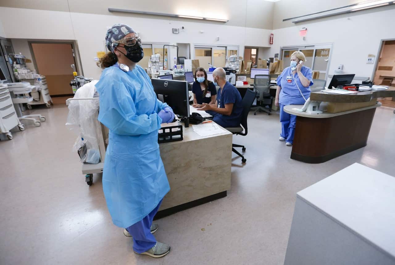 Nurses and doctors in the CoxHealth Emergency Department in Springfield, Missouri (AAP)