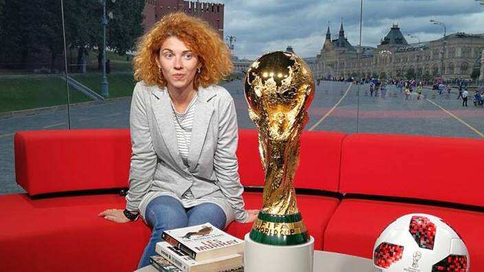 With the World Cup at SBS Studio in Moscow