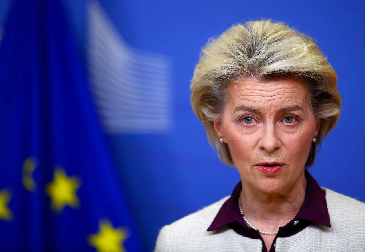 European Commission President Ursula von der Leyen at European Commission.