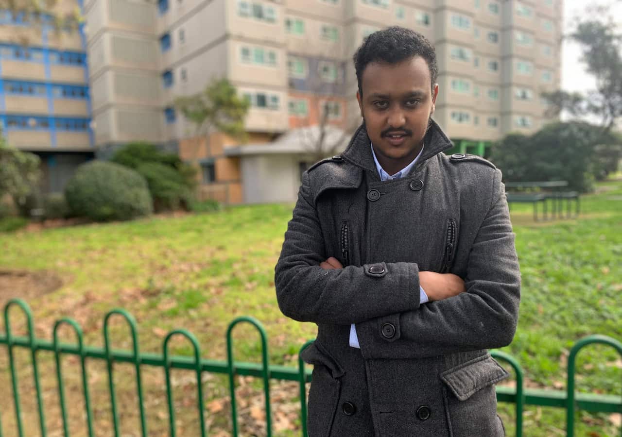 Public housing tower resident Barry Berih 