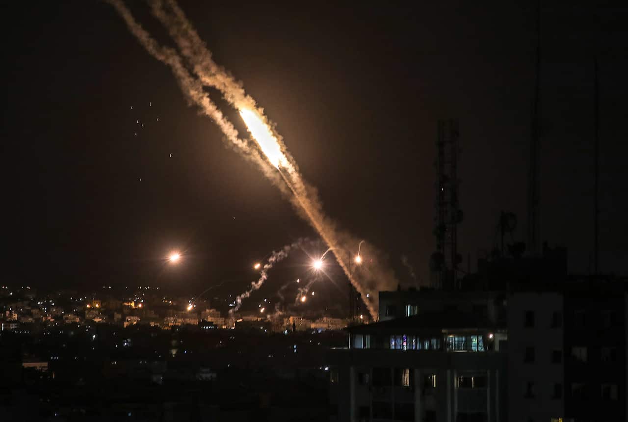 Rockets fired from Gaza head towards Israel