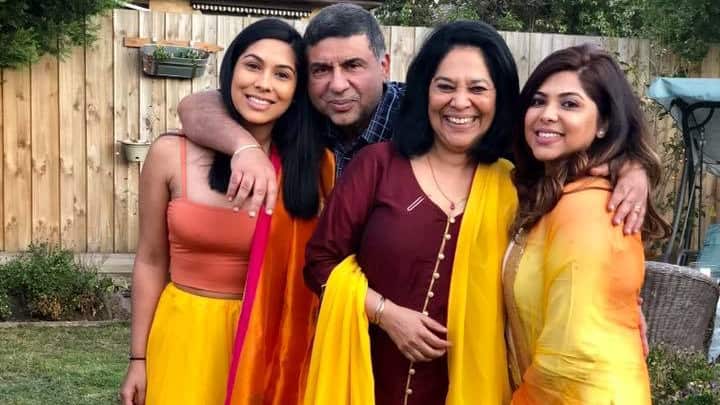 Paramjit and Saleha Singh with their daughters