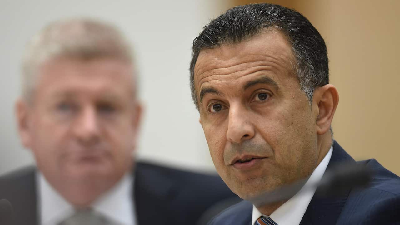 Michael Ebeid with Mitch Fifield