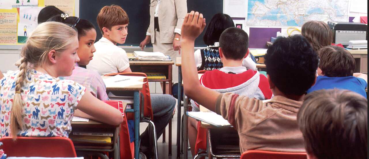 children in classroom