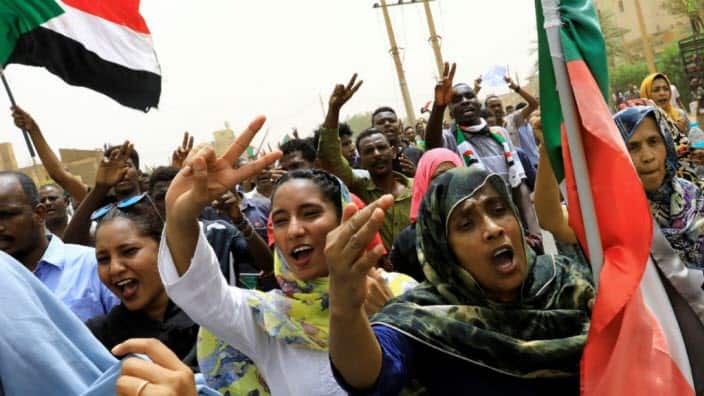 Sudanese protesters
