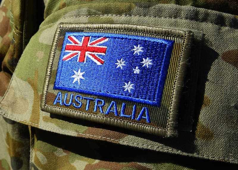 The Australian flag on an Australian Defence Force uniform