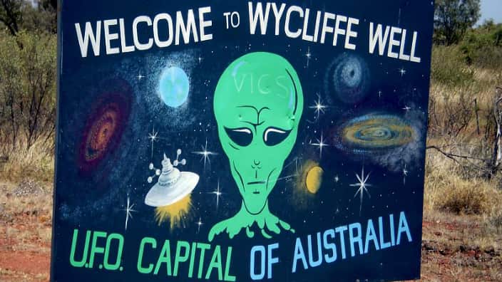 Entry sign to Wycliffe Well