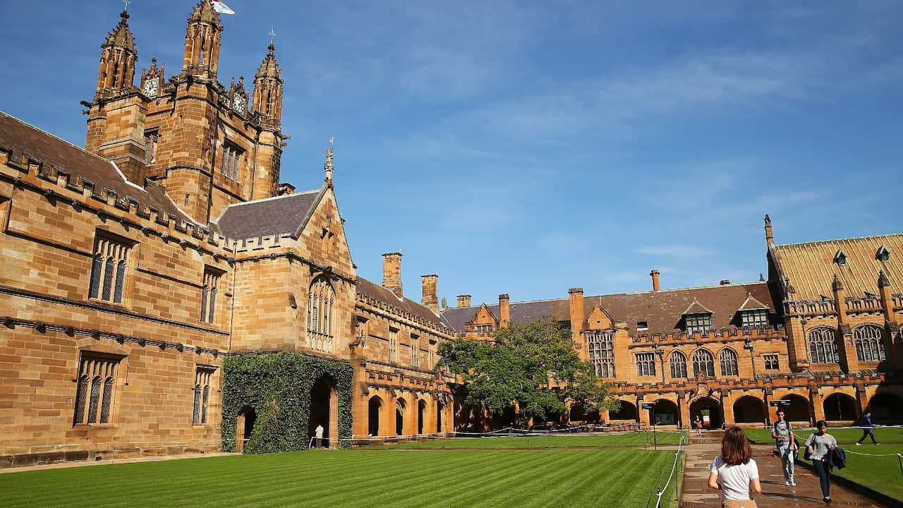 A general view of Sydney University campus  