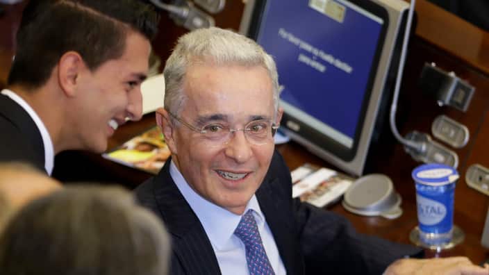 Former President and re-elected Senator Alvaro Uribe