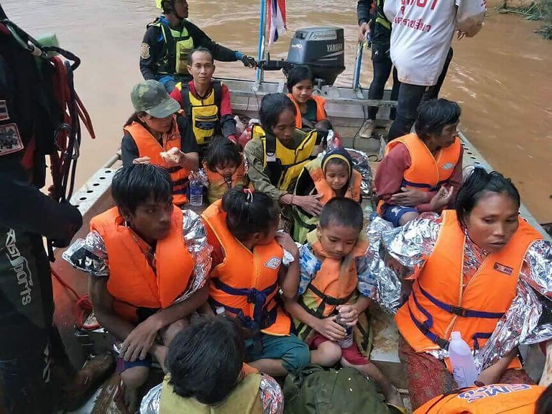 Villagers are rescued by the Thai team - AAP
