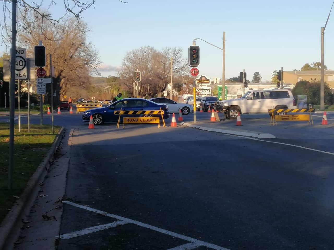 Cruce fronterizo del lado de Albury, Nueva Gales del Sur.