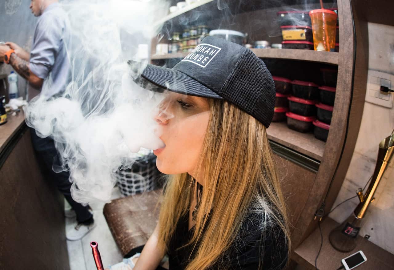 Girl vaping
