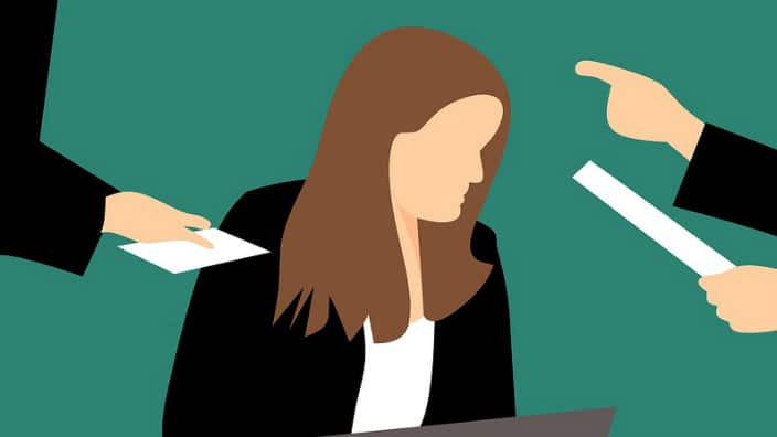 Woman bullied at work 