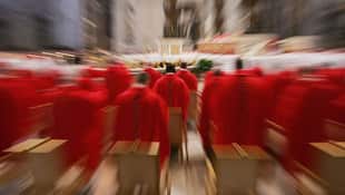 Cardinals attend Mass before the papal conclave  April 18, 2005 