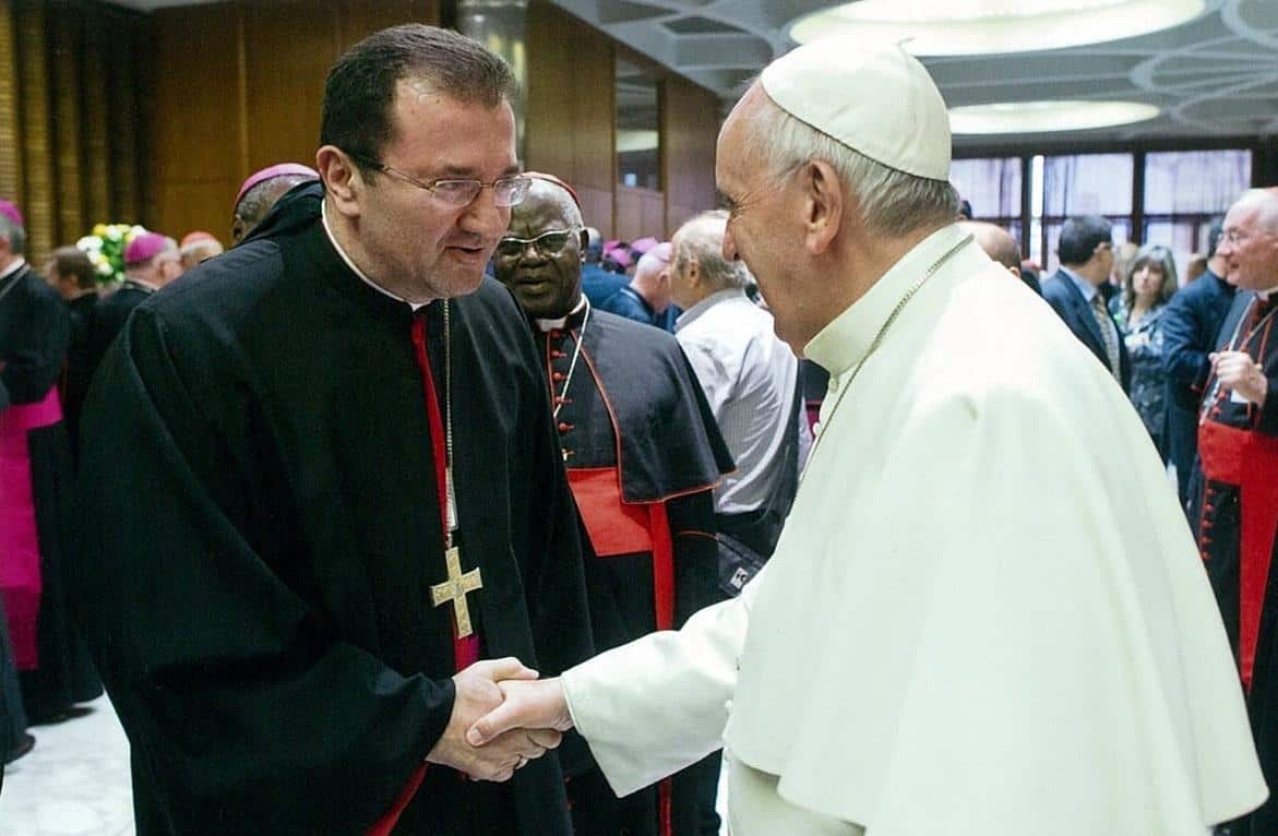 Bishop Antoine-Charbel Tarabay, Maronite Bishop of Australia,and  Pope Francis