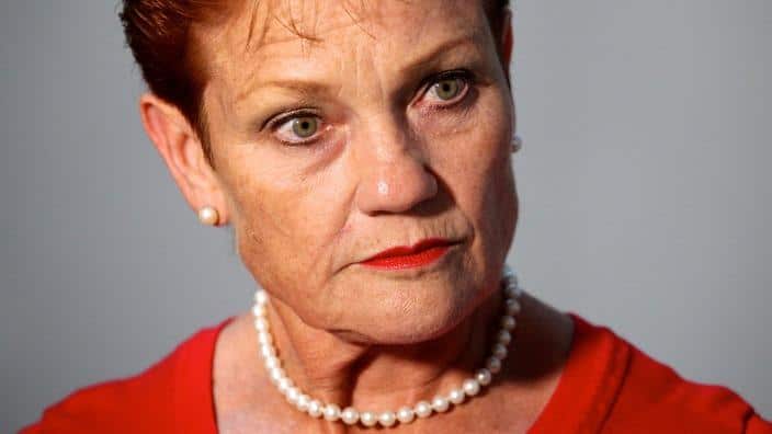 One Nation leader Pauline Hanson