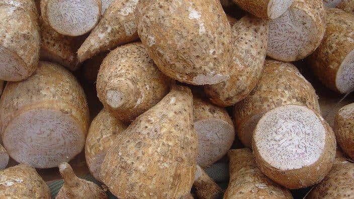 Raw taros are easily found in Chinese supermarkets