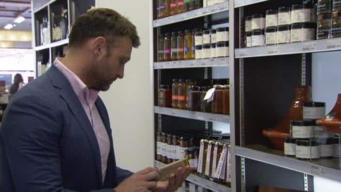 Allergy sufferer David Curley checks ingredients