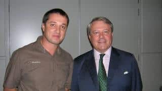 Marco Sperti with the Italian Ambassador, Mr De Martino