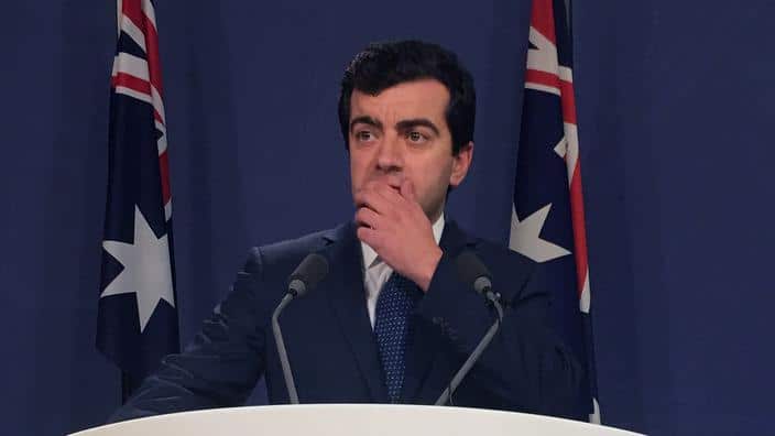 Labor Senator Sam Dastyari speaking to the media on Wednesday (AAP)