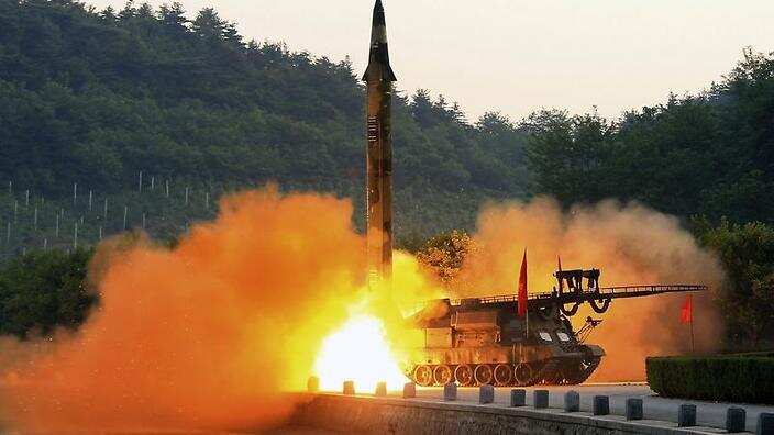 A missile lauched by North Korea