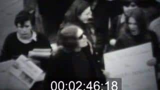 Scene from anti-Pinochet protest captured by ASIO camera. Melbourne, September 11, 1974.