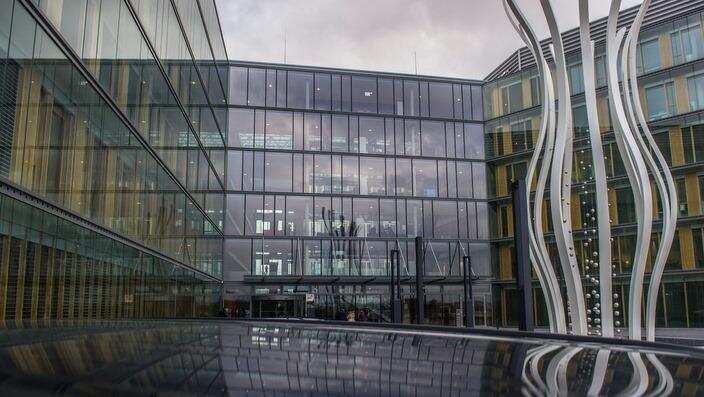 A view of Price Waterhouse Coopers (PWC) Luxembourg headquarters
