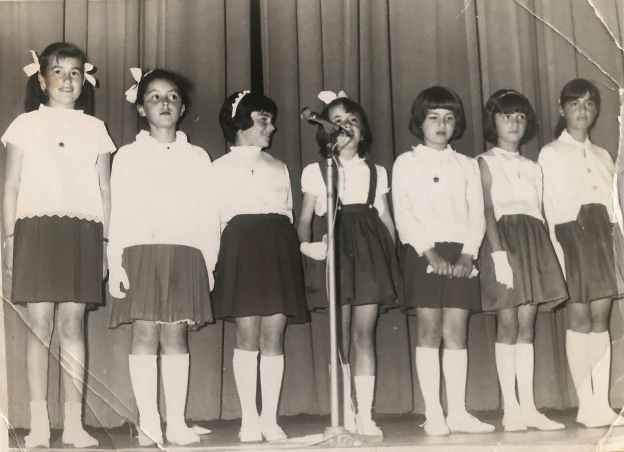 kids in line reciting poems