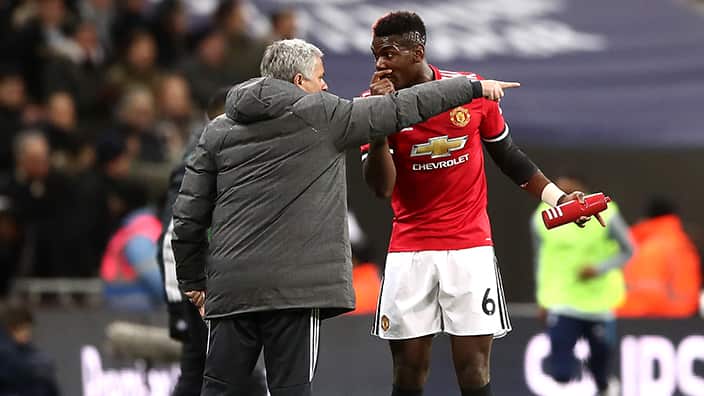 Jose Mourinho (left) and Paul Pogba had many tension moments during Mourinho tenure