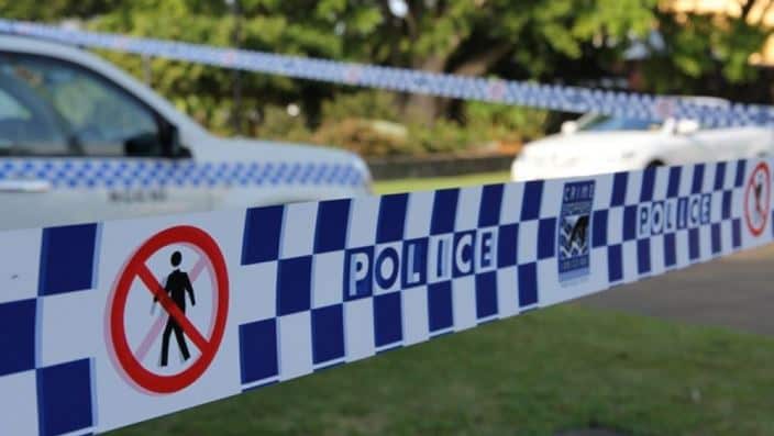 Police investigate a crime scene 