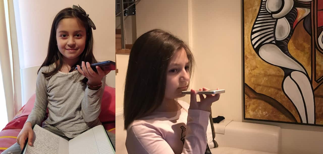 Οι μαθήτριες Πολυξένη Παπασταθοπούλου και Σοφία Πεντζιά. 